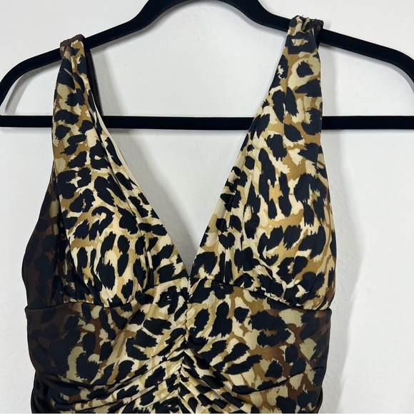 Miraclesuit V-Neck Animal Print One Piece - Picture 6 of 14
